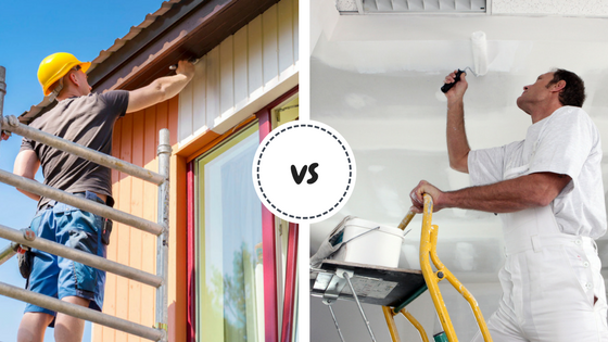 Interior and Exterior Paints – Are They Interchangeable?